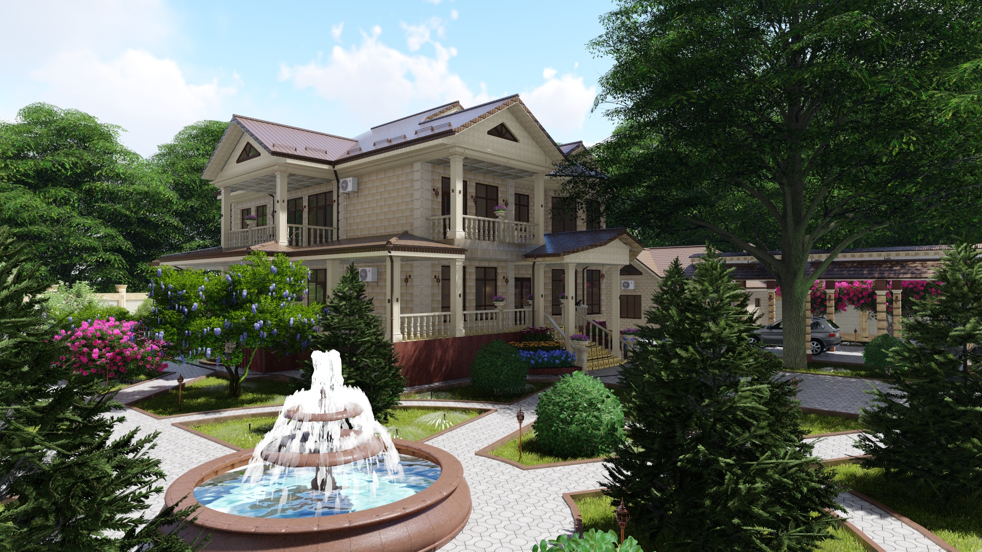 3D Presentation of a cottage project with a landscape. (Video attached) in Cinema 4d Other image