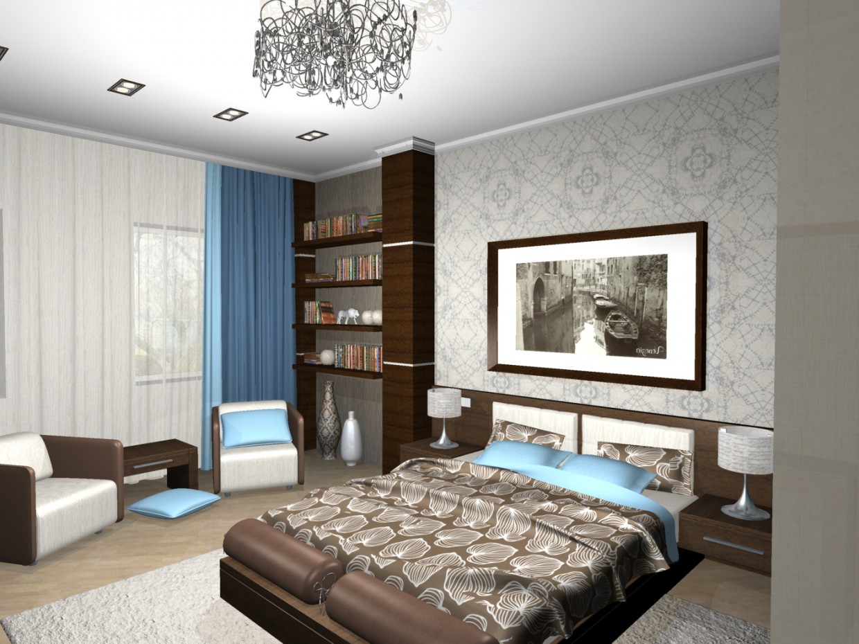 hotel room in 3d max mental ray image
