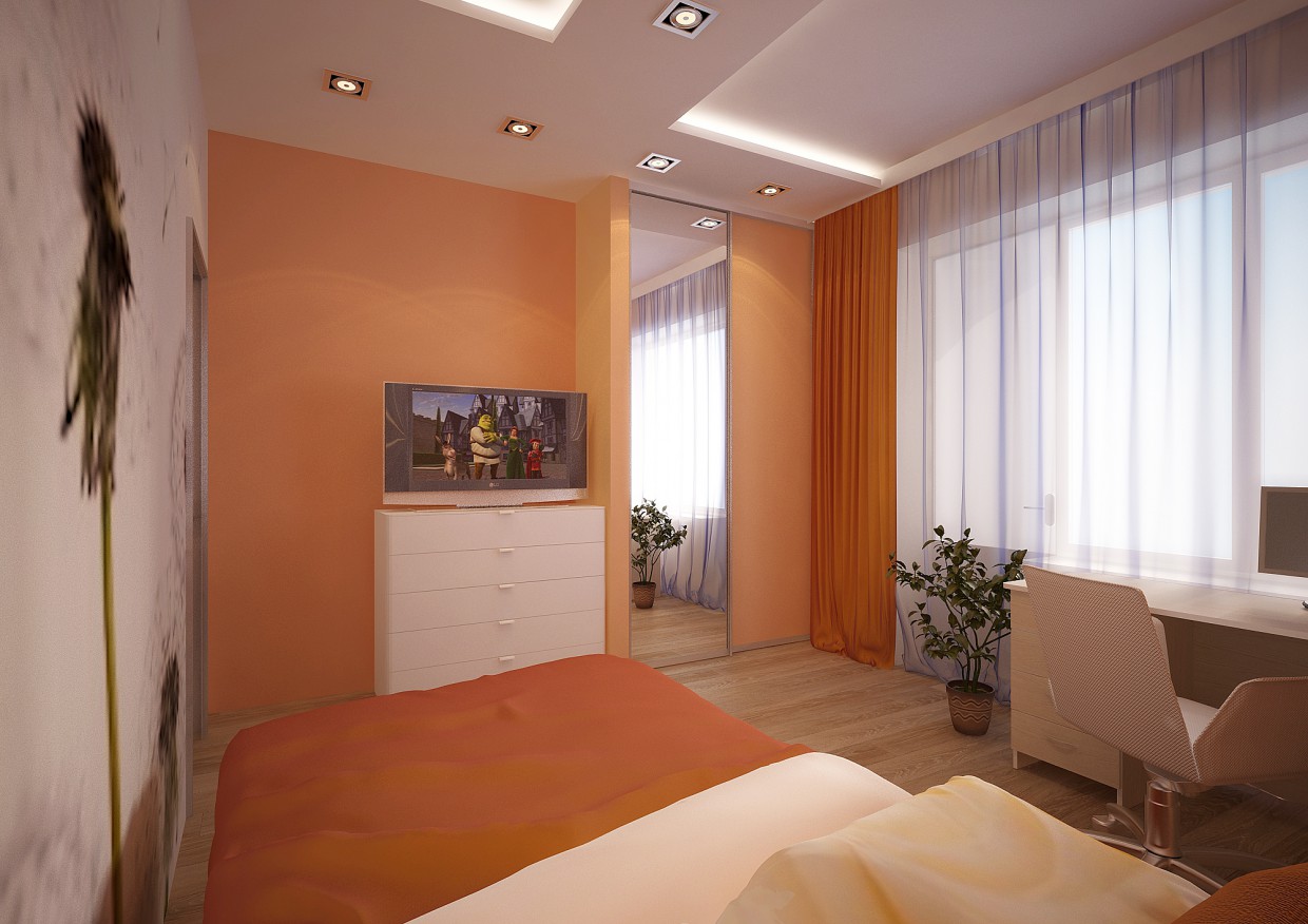 Camera da letto per ragazze in 3d max vray immagine