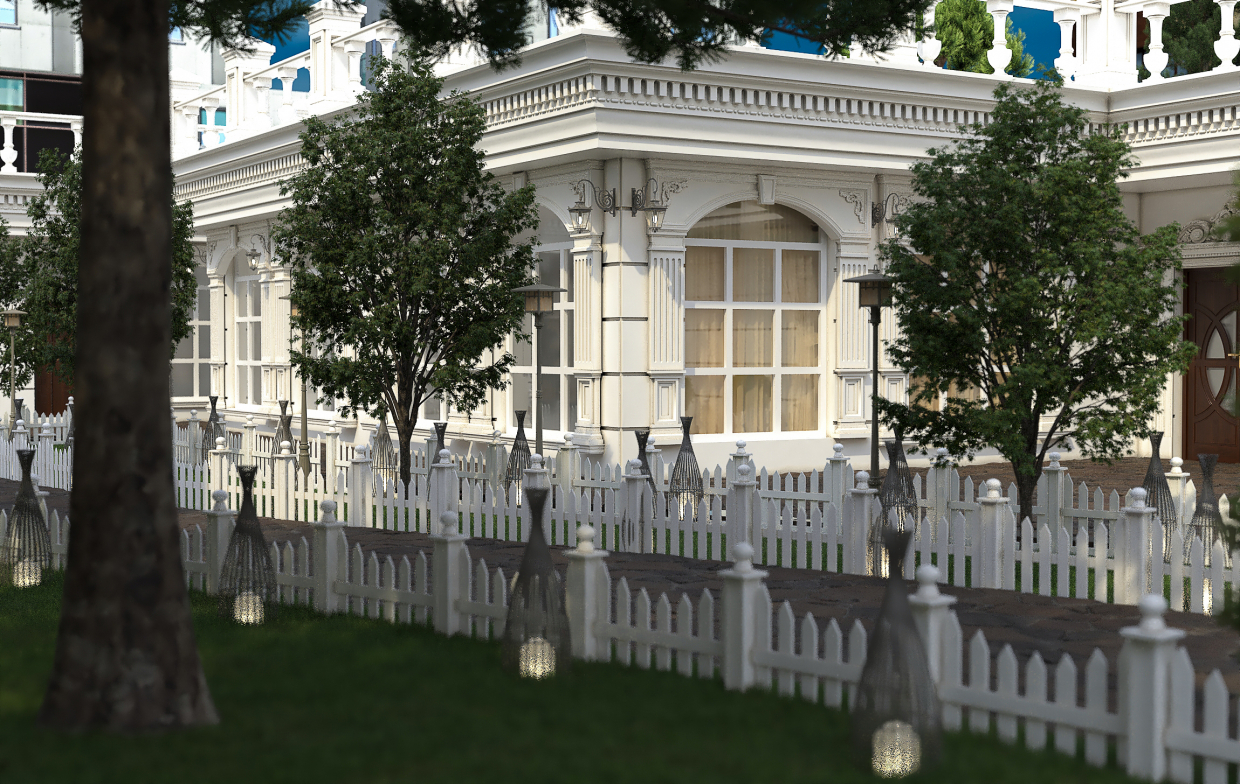 Classic wedding hall in 3d max vray 3.0 image