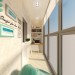 Balcony with panoramic windows in 3d max vray 2.5 image