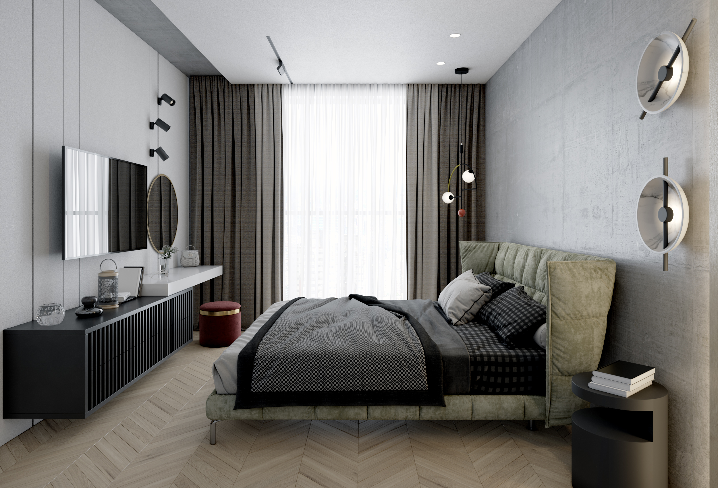 Camera da letto di GEOMETRIUM in 3d max corona render immagine