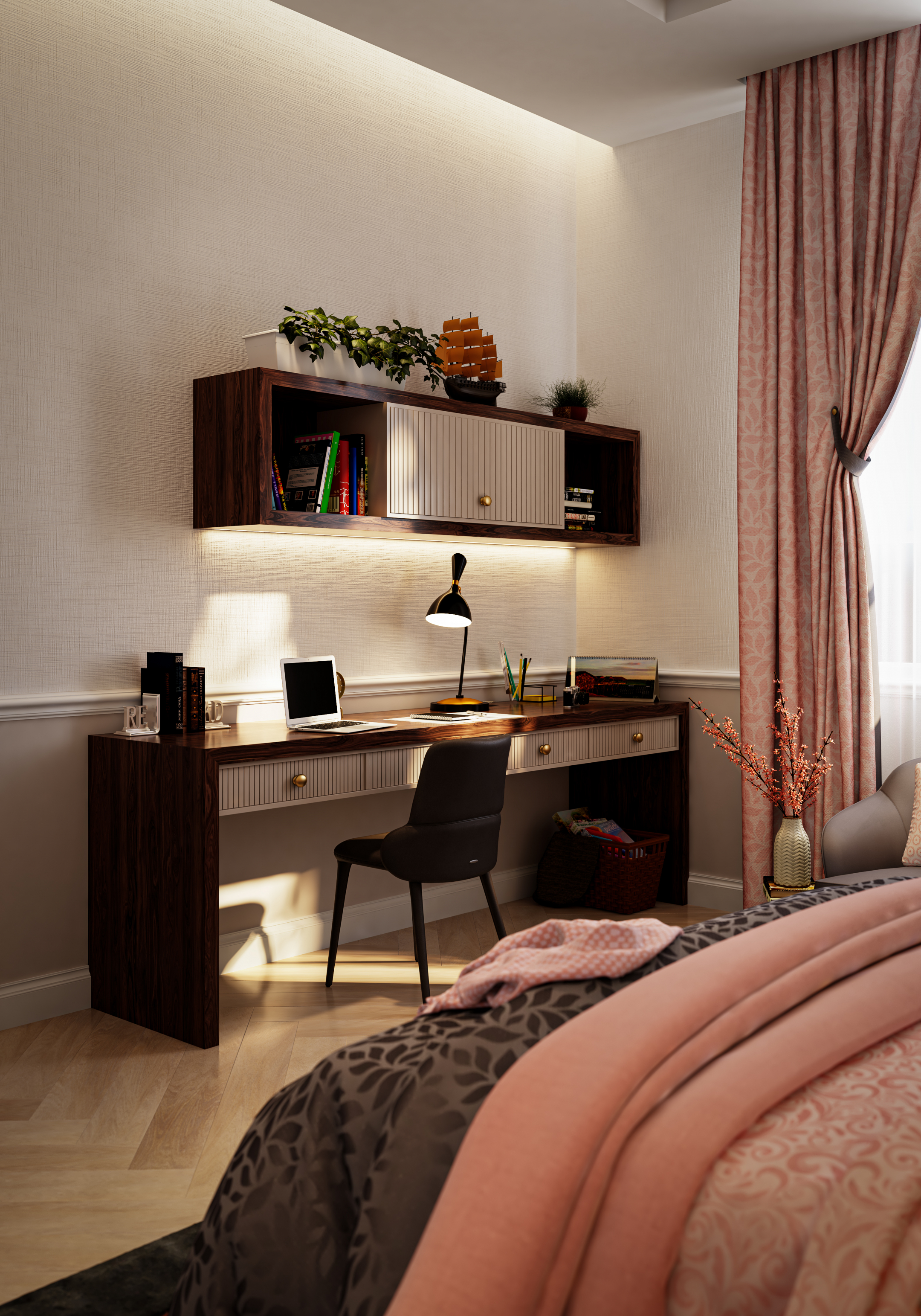 Simple Teen Girls Bedroom in 3d max vray 3.0 image