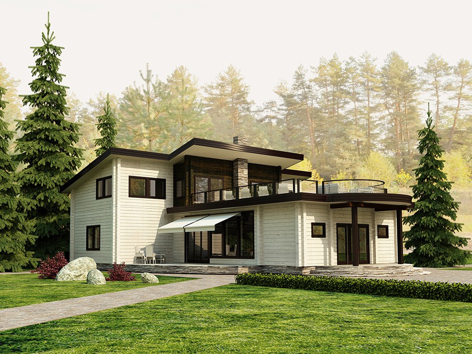 Cottage in 3d max vray image