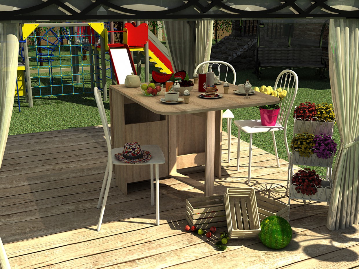 Cosy summer sweet corner in 3d max vray 2.0 image
