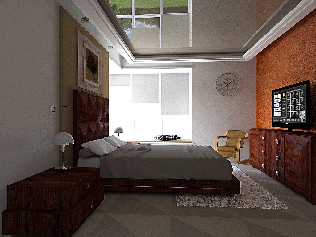 imagen de habitación del albergue en 3d max mental ray