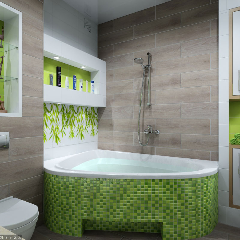 Innenarchitektur des Badezimmers im Stil von "Eco" in 3d max vray 1.5 Bild