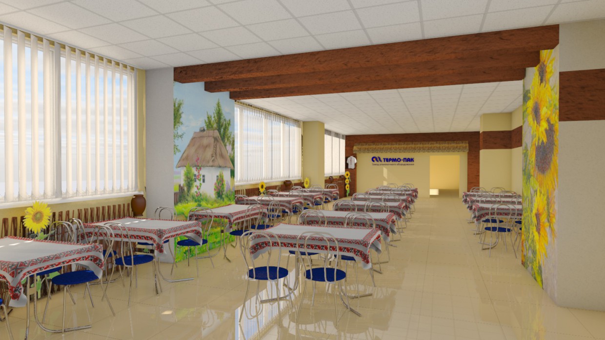 dining room at a plant in Cinema 4d Other image