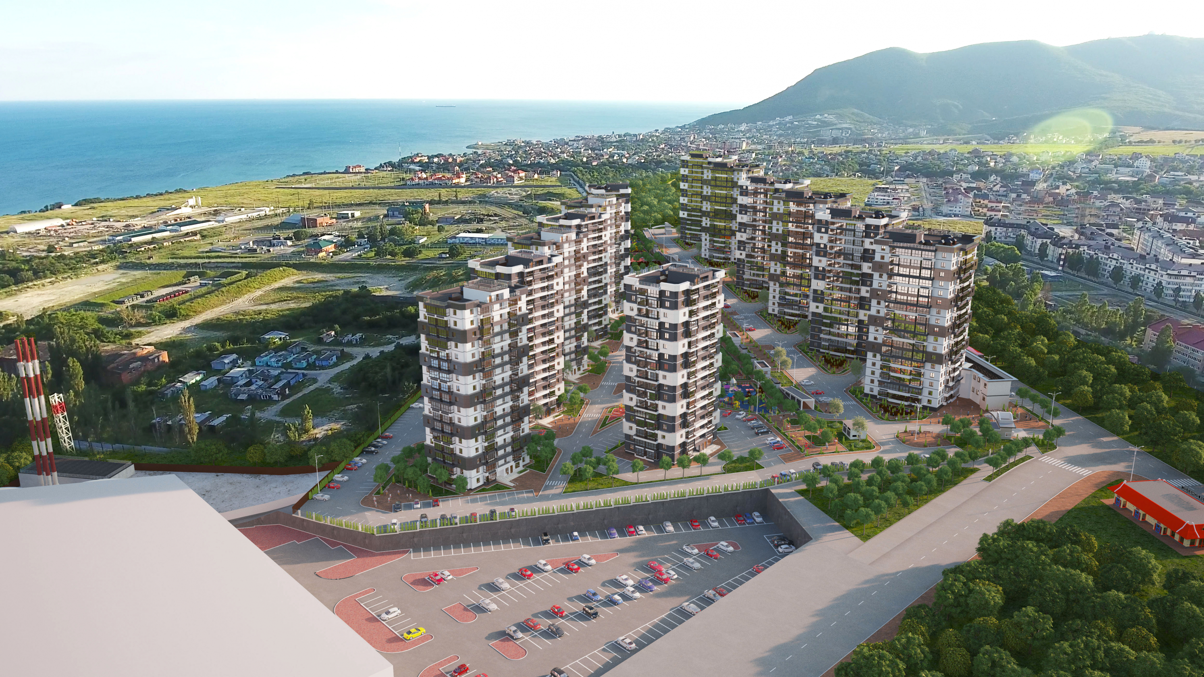 imagen de Visualización de la arquitectura 3D del área residencial en 3d max vray 3.0