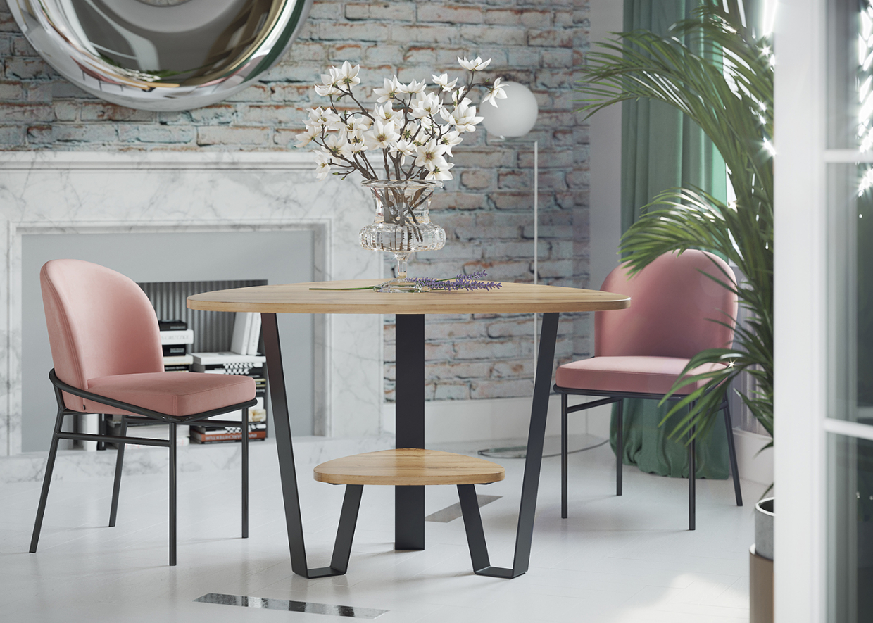 Rendu d'une table dans le salon dans 3d max corona render image