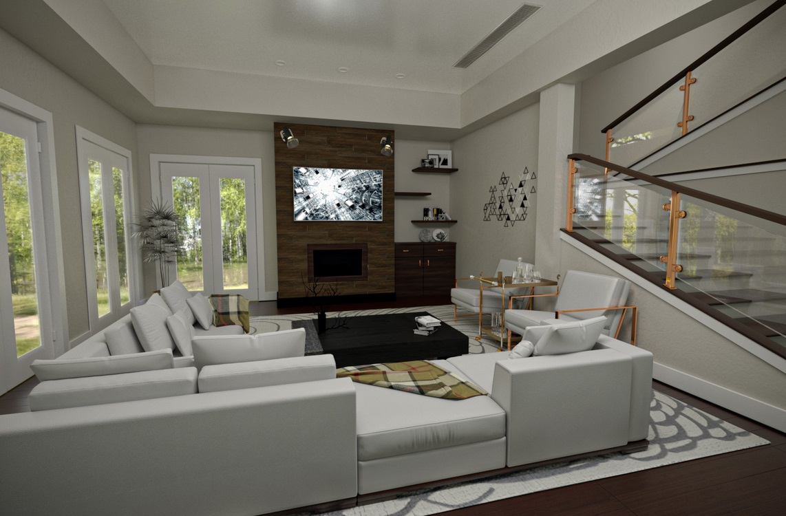 Lounge in 3d max corona render image