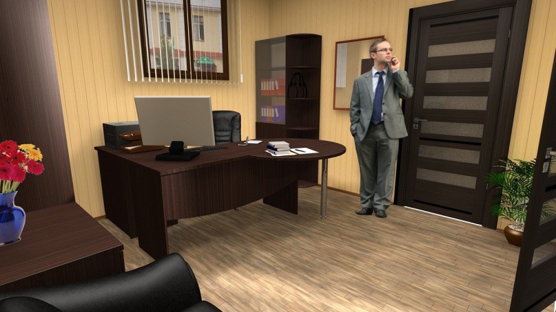 Office in Cinema 4d Other resim