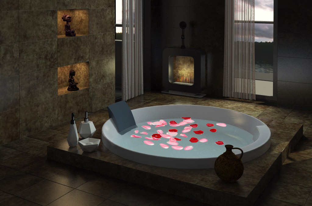 imagen de Cuarto de baño en una casa de campo en 3d max vray 2.0
