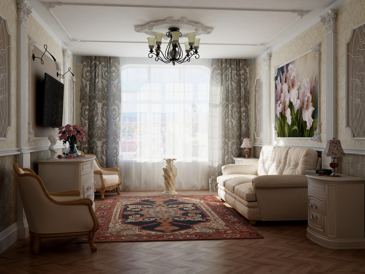 Apartment in 3d max mental ray image