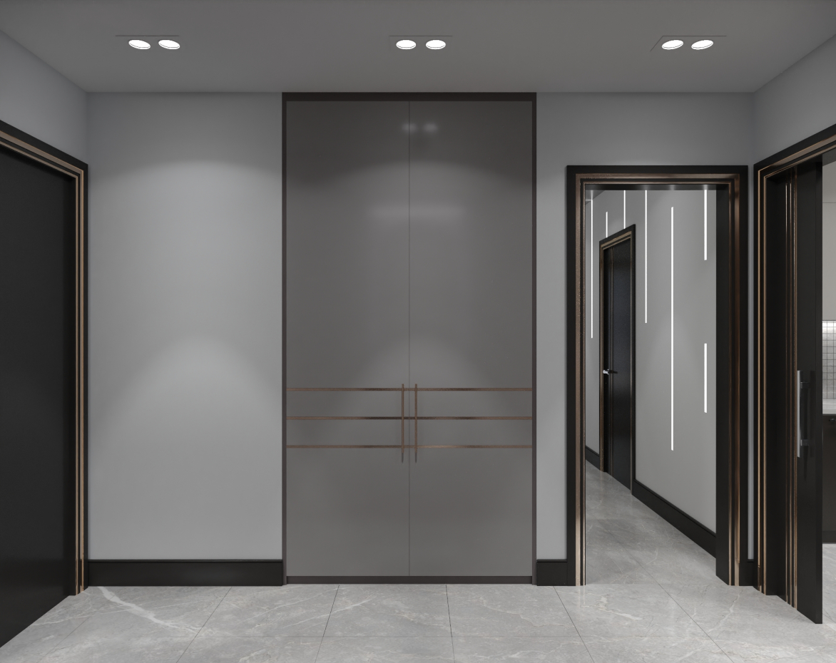 Hallway. in 3d max corona render image