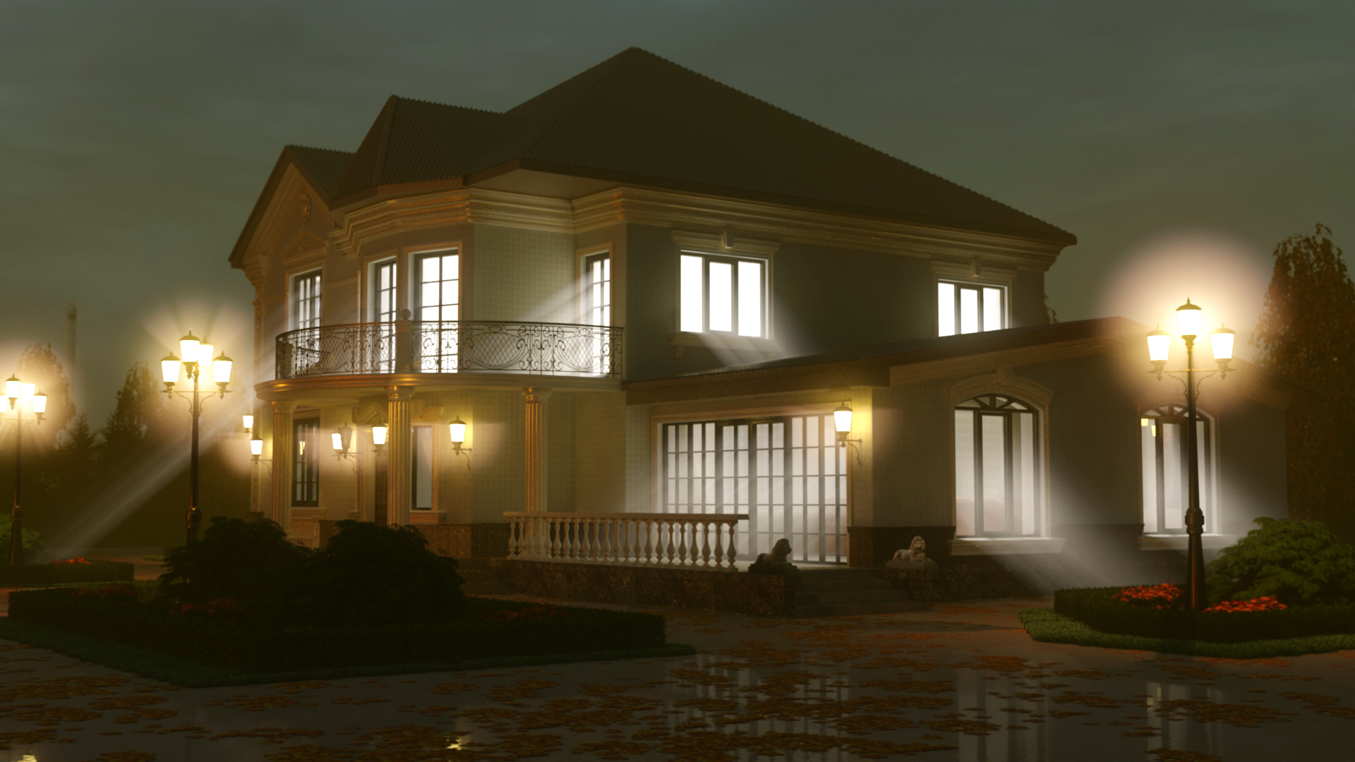 Cottage a Cherkessk. in 3d max vray 3.0 immagine