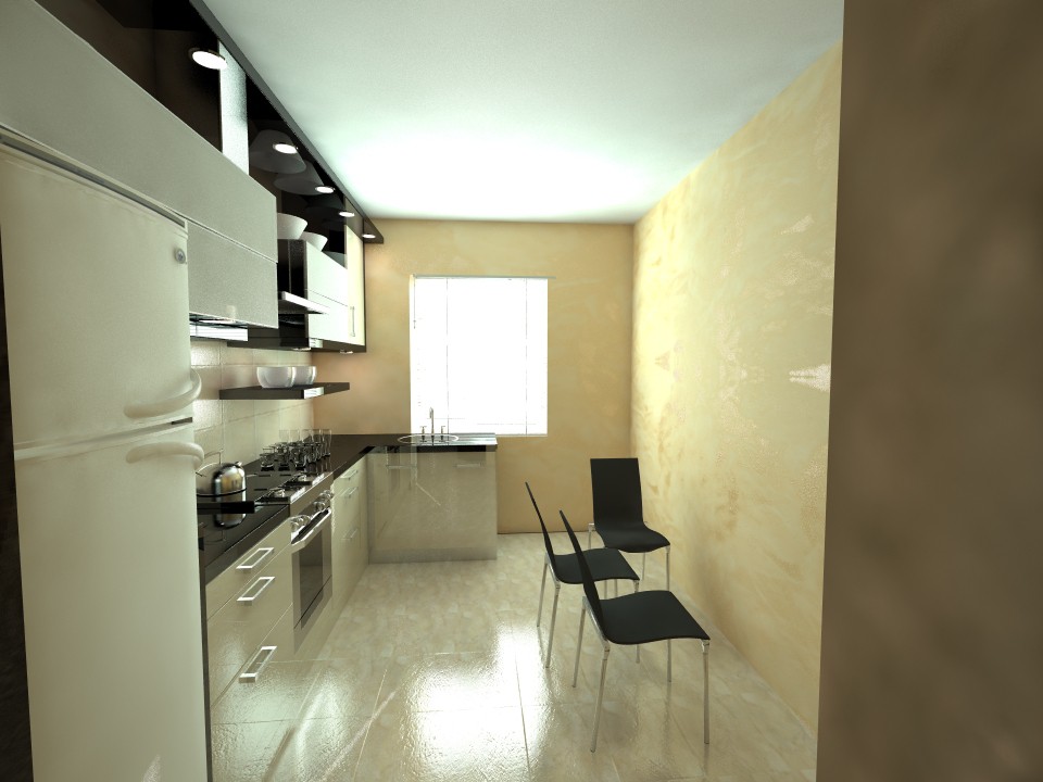 кухня в 3d max vray изображение