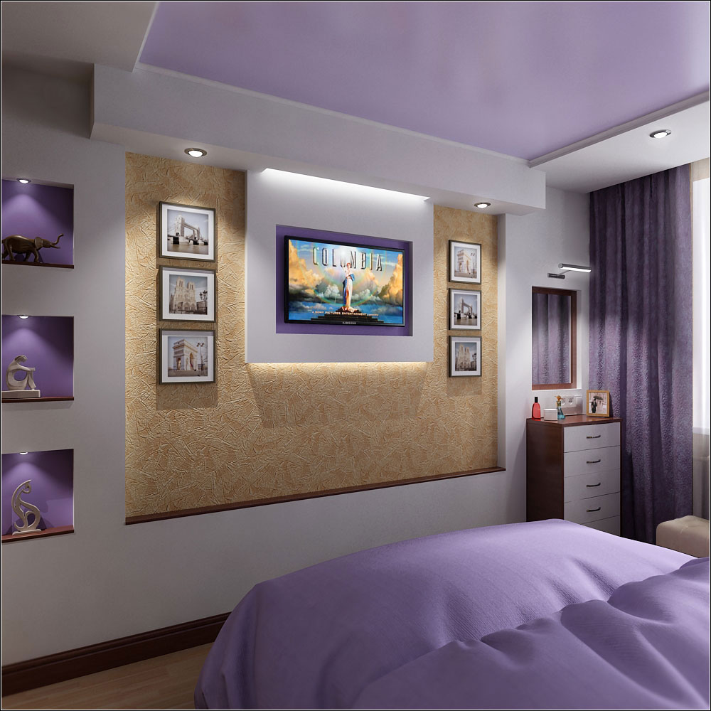 imagen de Proyecto de interiorismo para un dormitorio pequeño en Chernigov. en 3d max vray 1.5