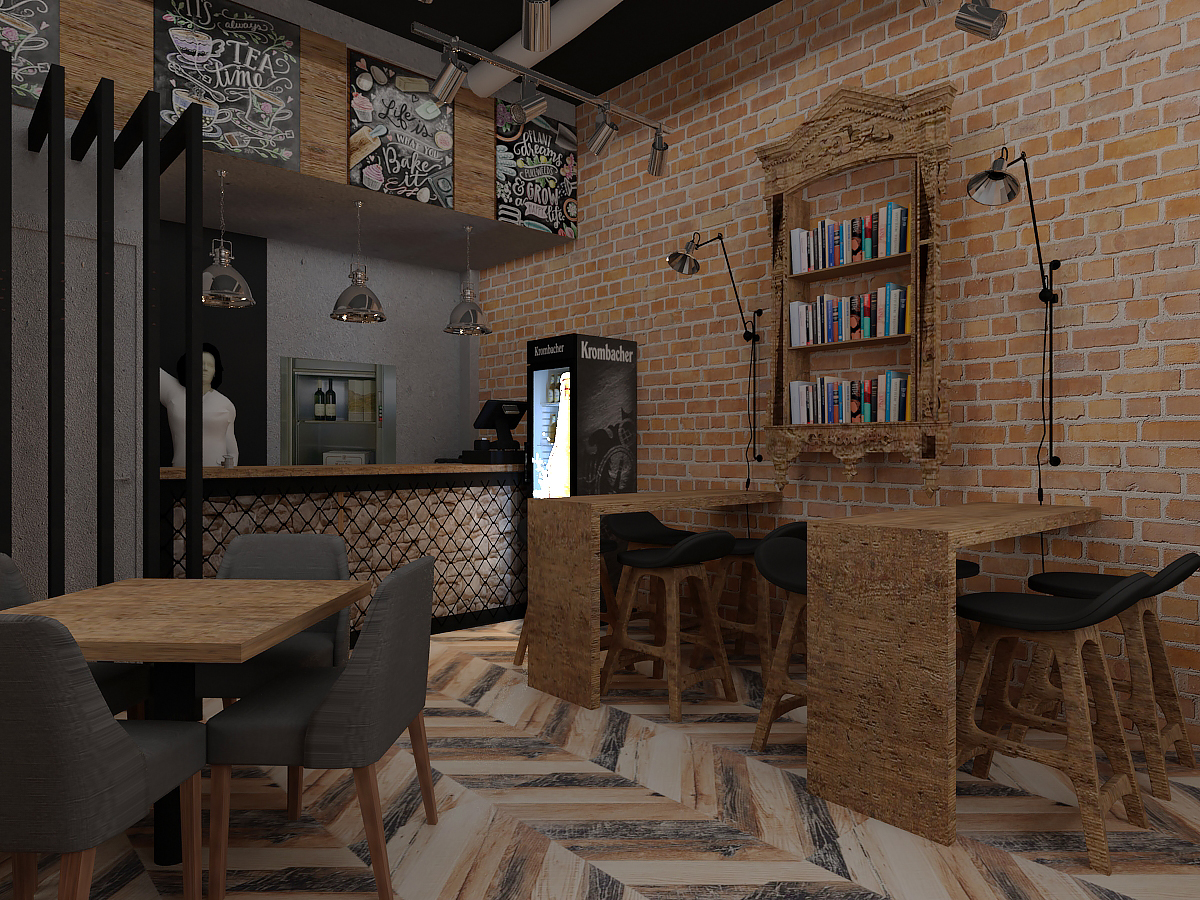cafe loft in 3d max vray 2.0 resim
