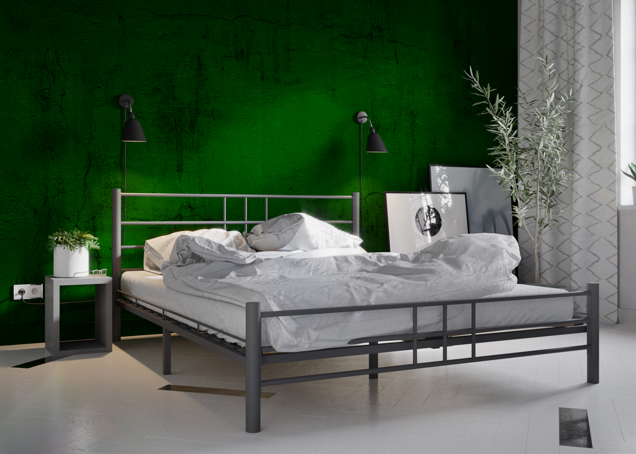 Кровать КМД-14 в 3d max corona render изображение