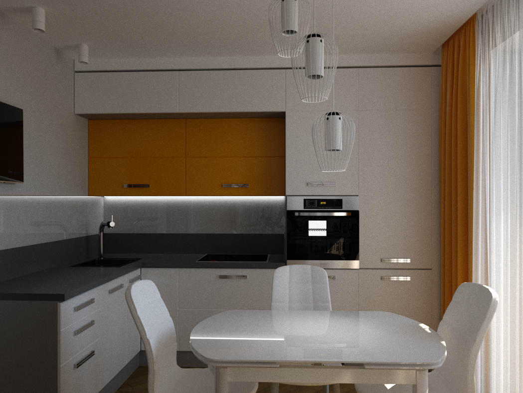 imagen de cocina en 3d max corona render