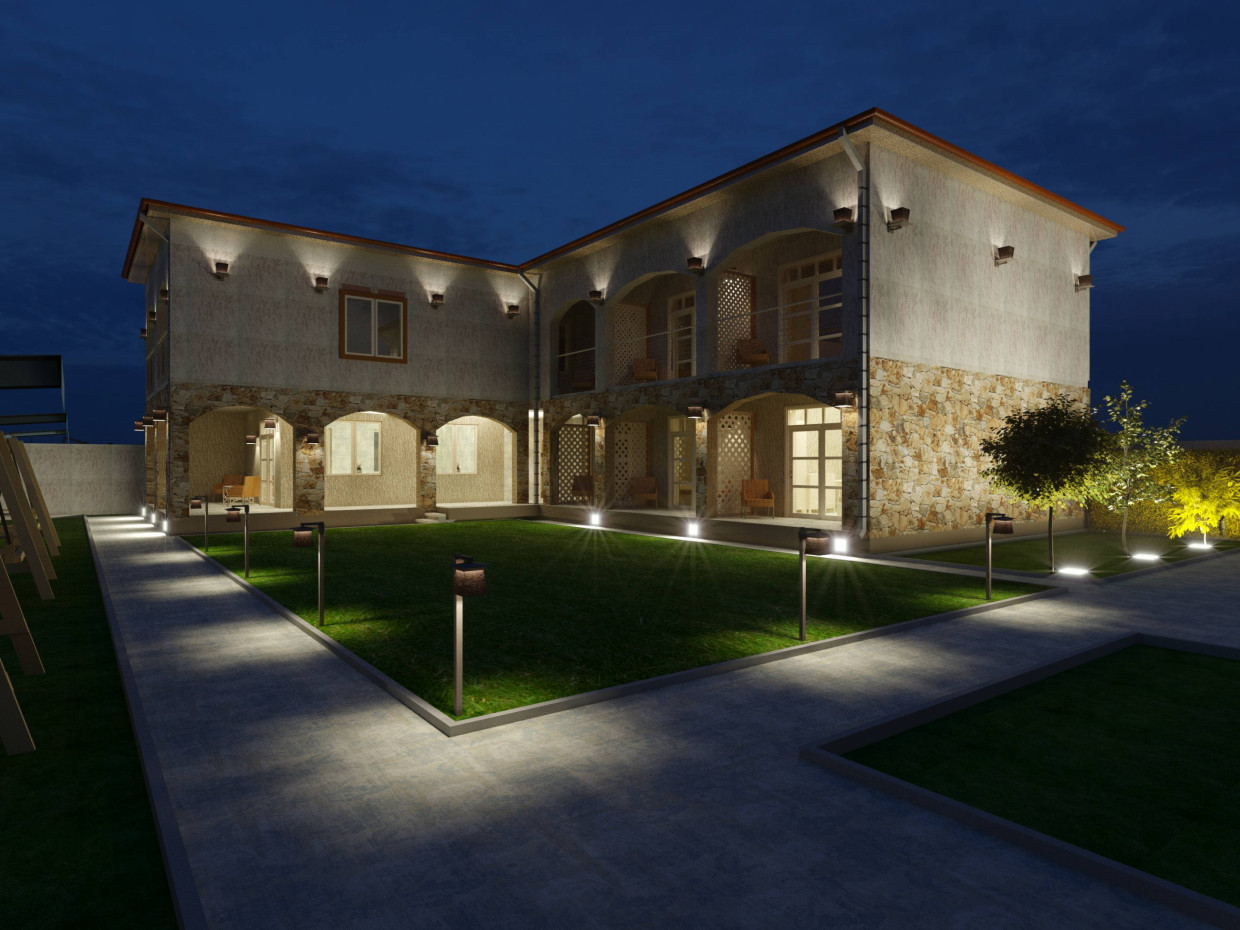 बुल्गारिया में minihotel ArchiCAD corona render में प्रस्तुत छवि