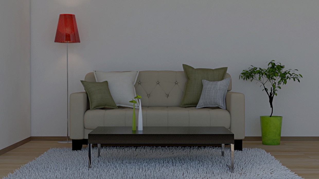 Sofa in 3d max mental ray image