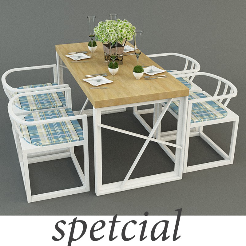 Столик со стульями SPETCIAL TASARIM в 3d max vray изображение
