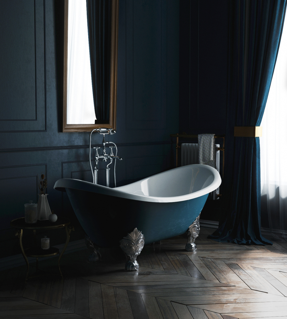 Визуализация ванной комнаты в 3d max corona render изображение