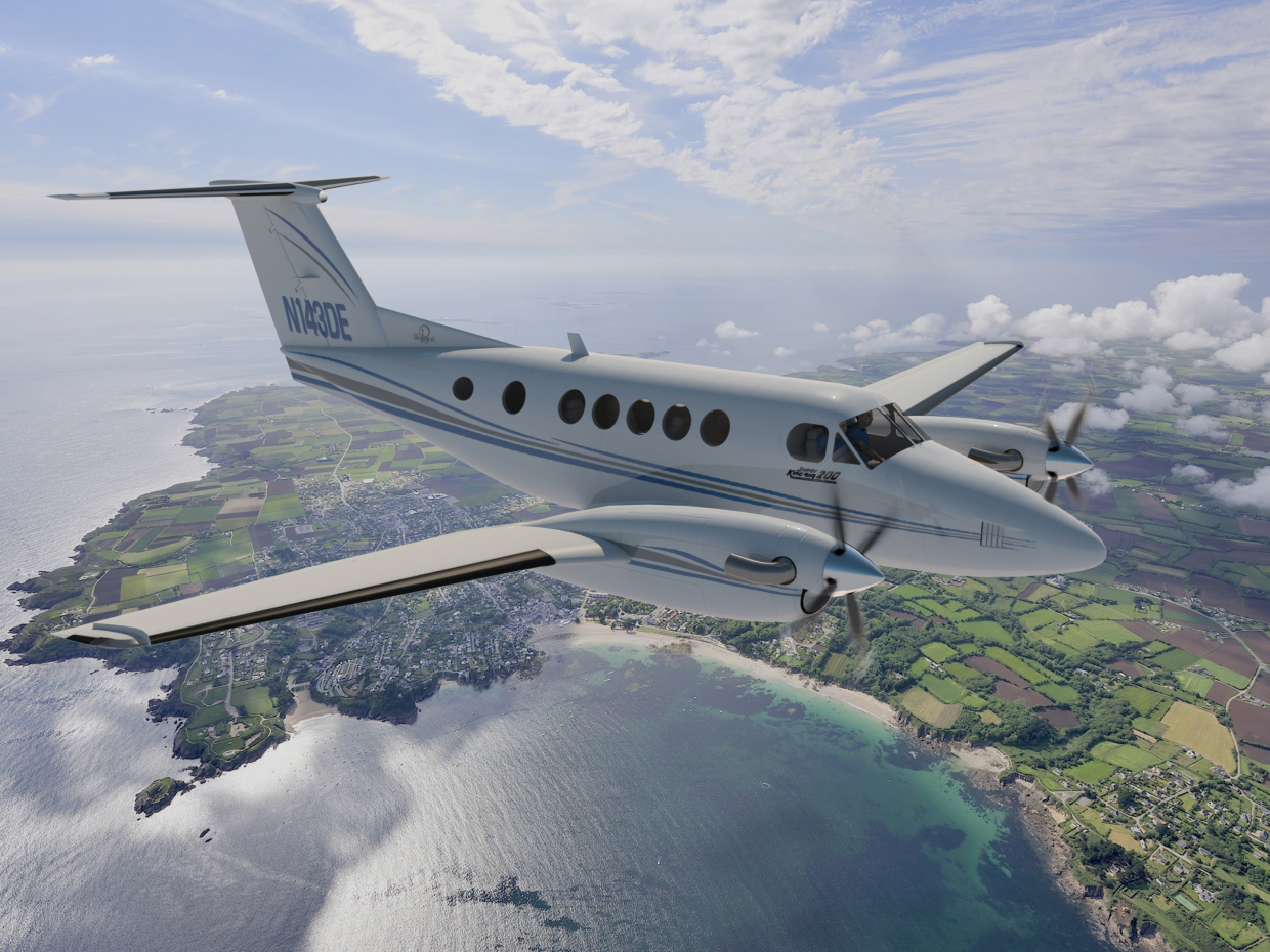 Beech 200 Super King Air in 3d max vray 3.0 image