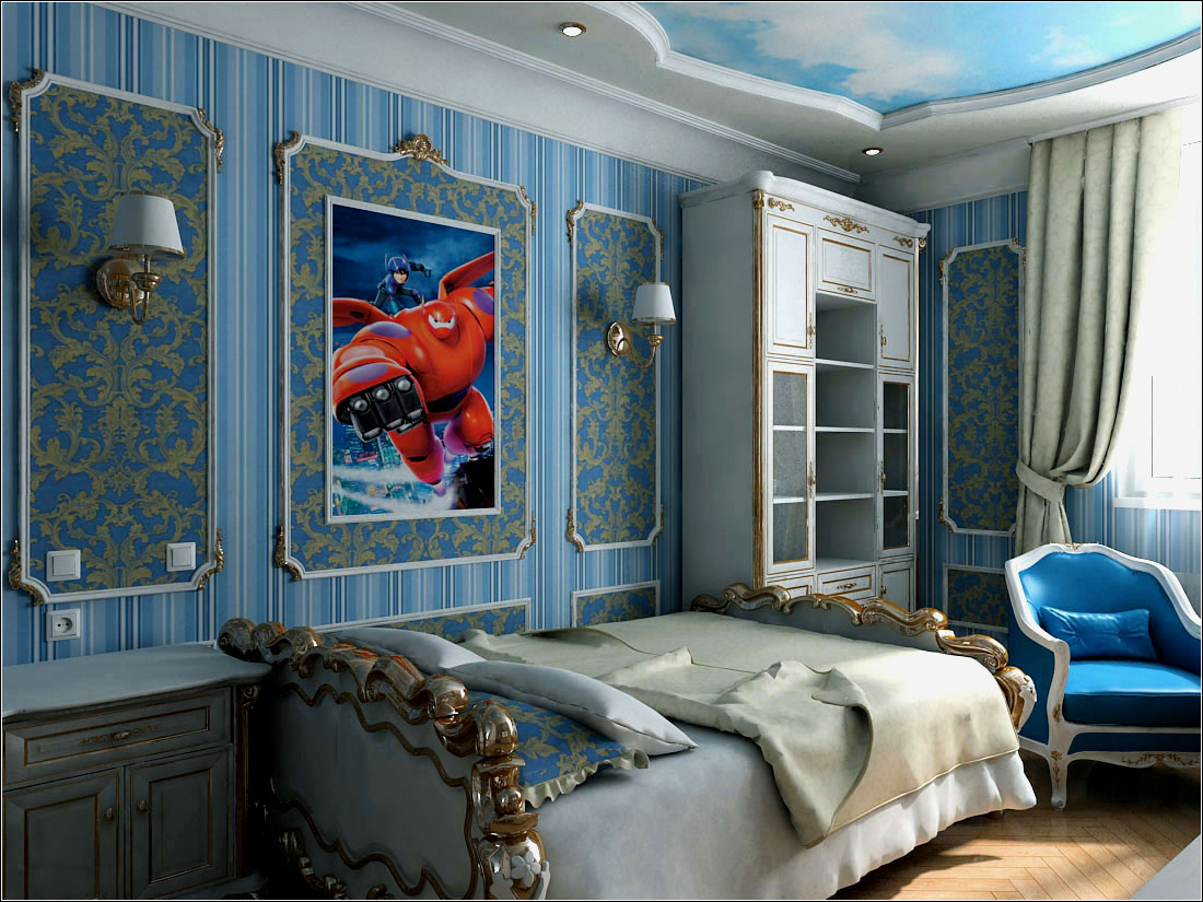 Chernigov'da bir çocuk odasının iç tasarımı in 3d max vray 1.5 resim