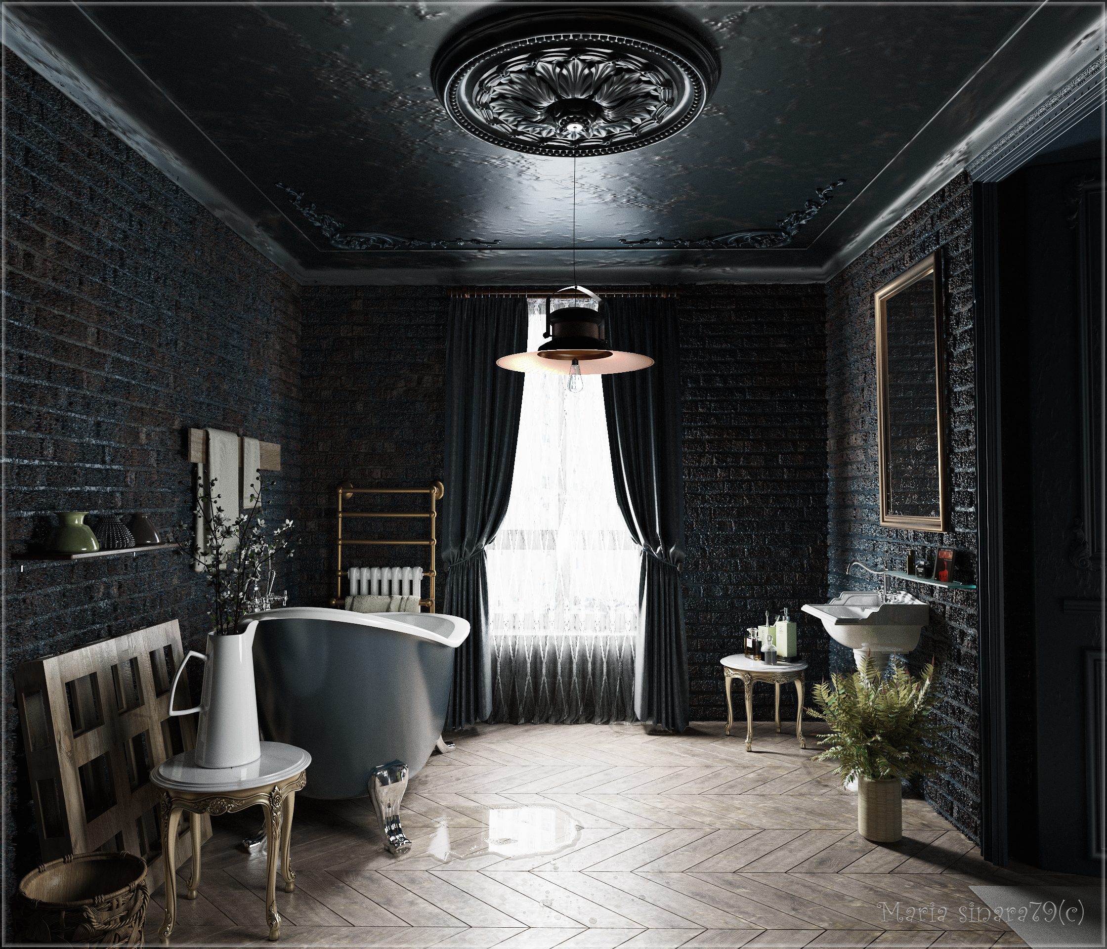 imagen de Cuarto de baño en 3d max corona render