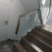 Проект лестницы со стеклянным ограждением в коттедже в 3d max vray изображение