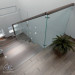 एक झोपड़ी में ग्लास सीढ़ी रेलिंग 3d max vray में प्रस्तुत छवि