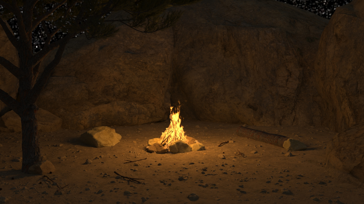 Lagerfeuer in 3d max vray 3.0 Bild