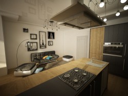 Diseño de un apartamento de una habitación