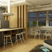 Design a one-room apartment in Cinema 4d vray image