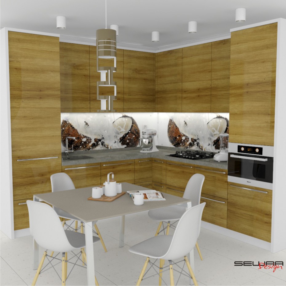Küche eingerichtet in 3d max vray Bild