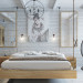 Спальня в лофте в 3d max corona render изображение