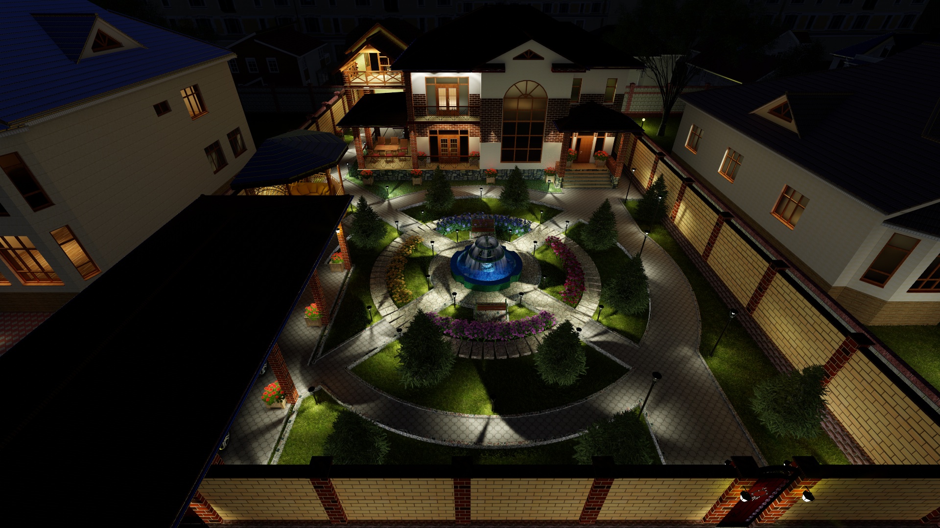 imagen de Paisaje 3D en frente con una casa de campo privada. (Video adjunto) en Cinema 4d Other