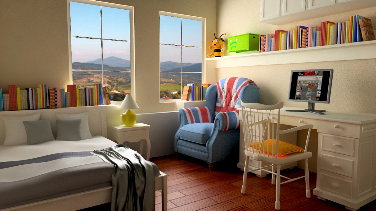 Child room in 3d max vray image