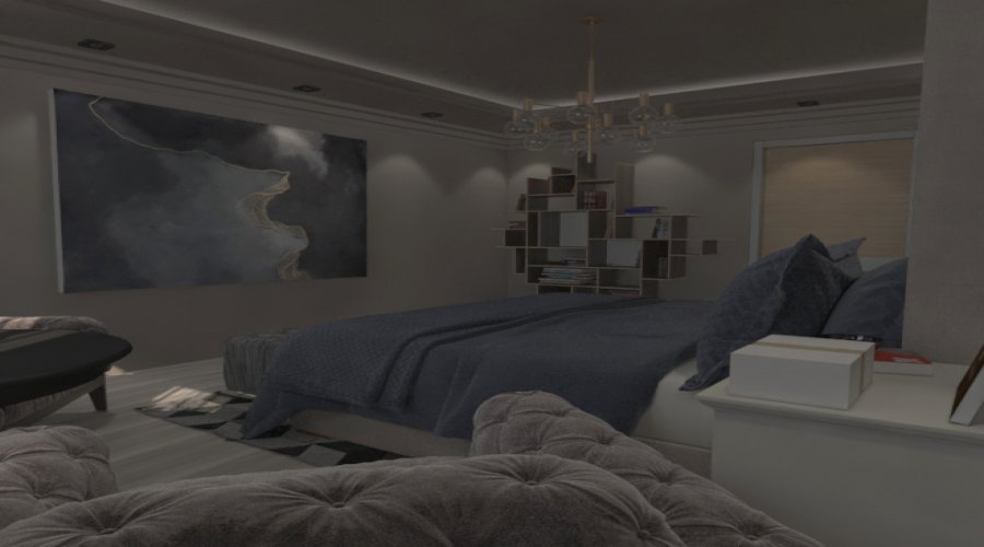 Schlafzimmer in 3d max vray 5.0 Bild
