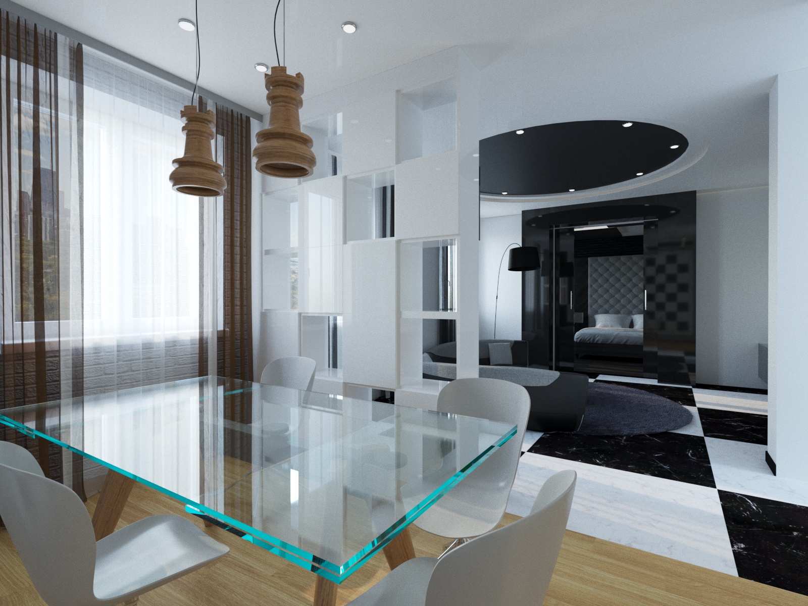 Otelin tasarım odaları. in 3d max corona render resim
