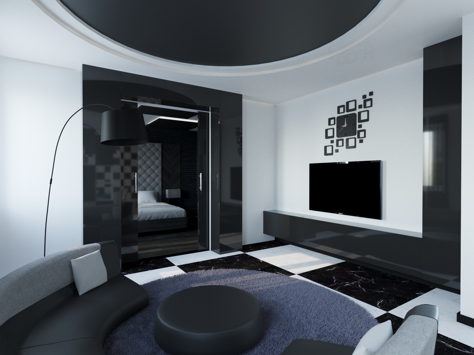 imagen de Habitaciones de diseño en el hotel. en 3d max corona render