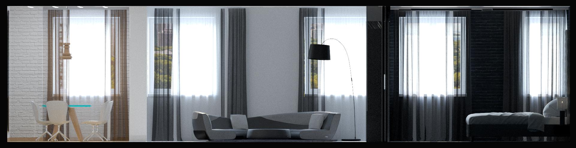 imagen de Habitaciones de diseño en el hotel. en 3d max corona render