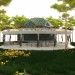 imagen de casa cúpula en 3d max corona render