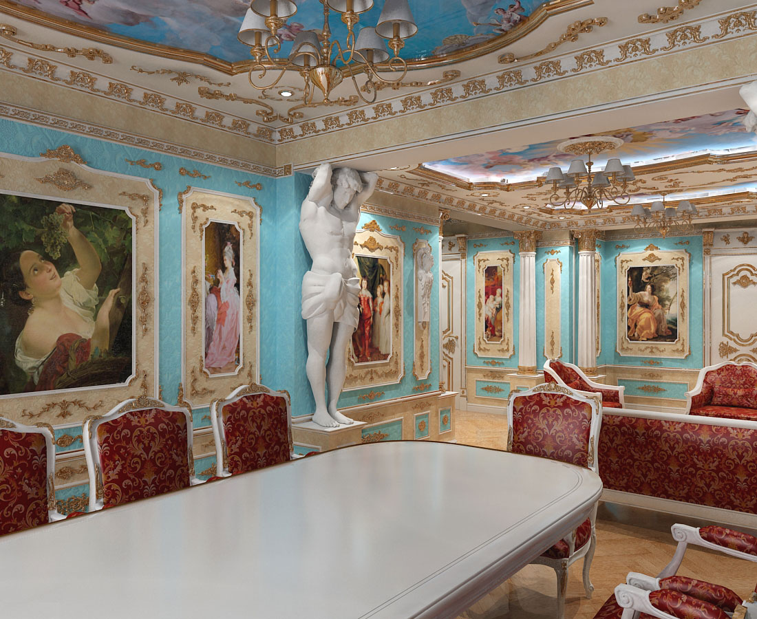 imagen de Diseño de interiores de chimeneas y salas de banquetes en Chernihiv. en 3d max vray 1.5