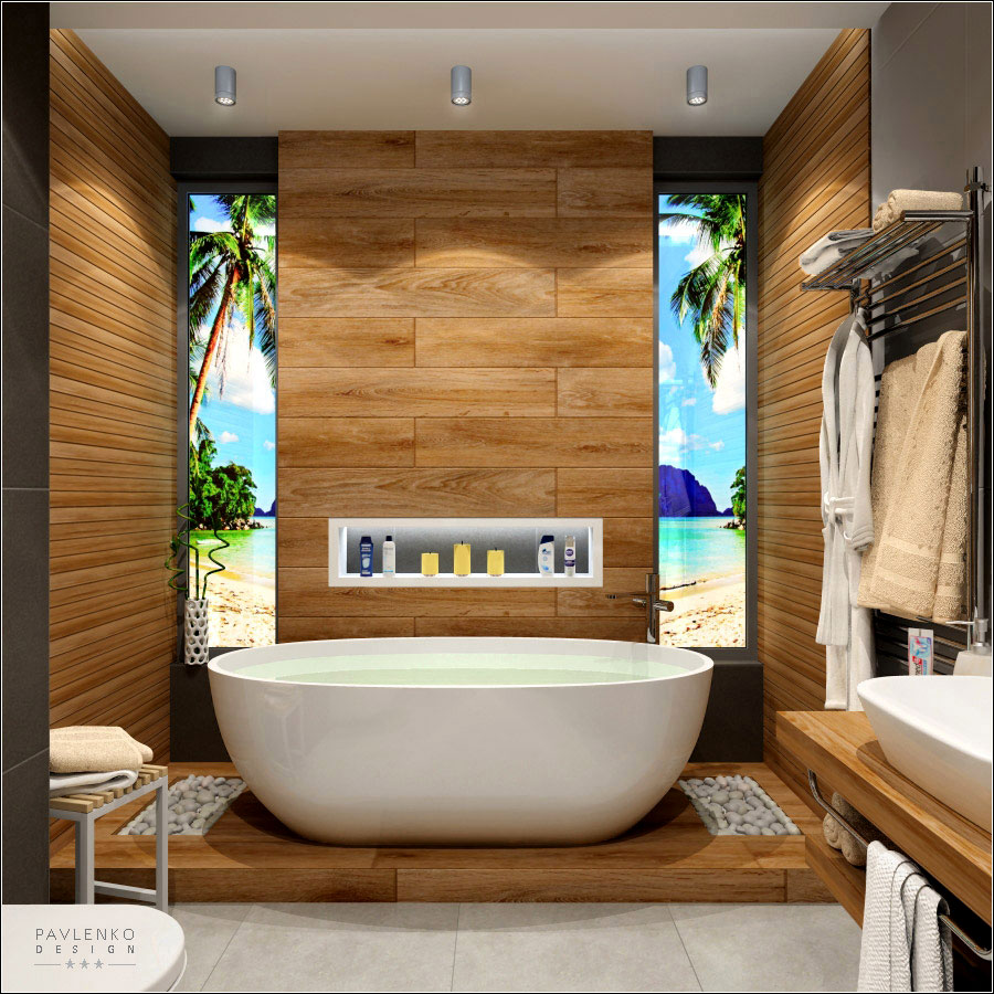 Дизайн інтер'єру ванної кімнати в ЖК КіївSKY в Чернігові в 3d max vray 1.5 зображення