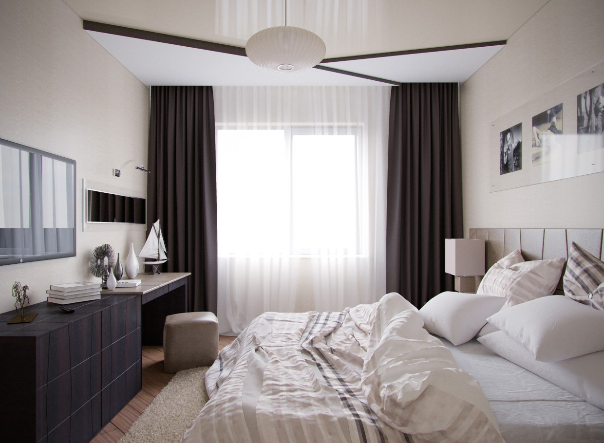 Schlafzimmer-Fusion in 3d max corona render Bild