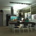 प्रवेश द्वार हॉल, रसोई घर और रहने वाले कमरे 3d max corona render में प्रस्तुत छवि
